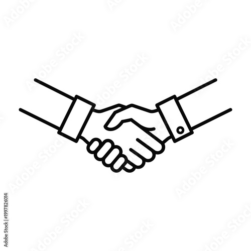 Handshake business partnership agreement