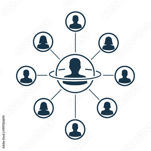 Network connections people icons