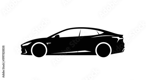 Side view of a modern car.