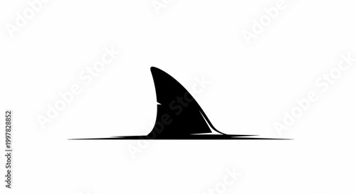 Foto Shark fin in the water.