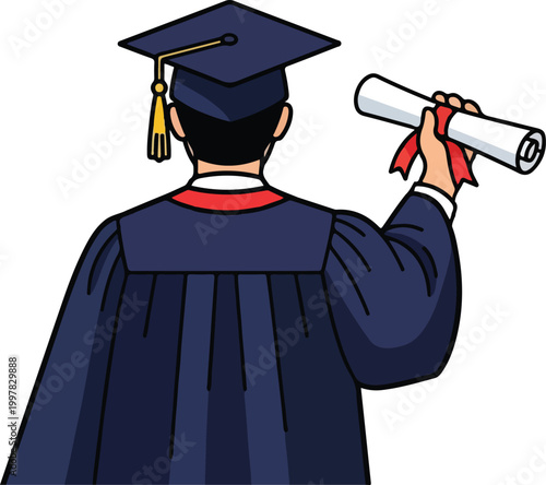 Man in Graduation Gown 6.
