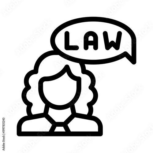 attorney line icon