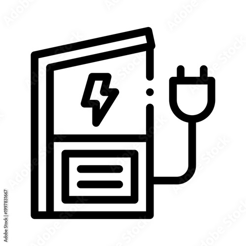 charging station line icon