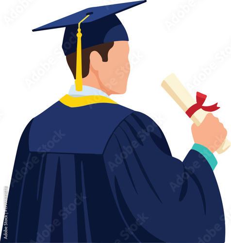 Man in Graduation Gown 4.