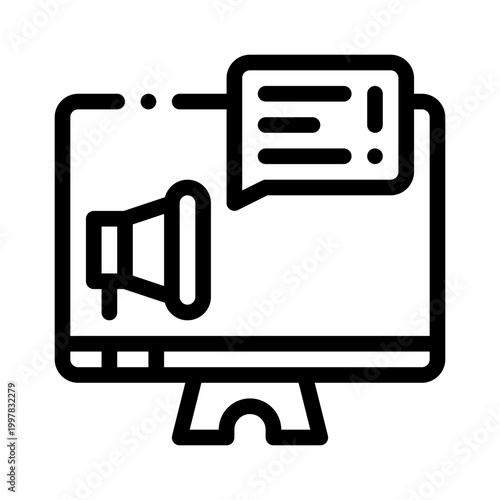 digital marketing line icon