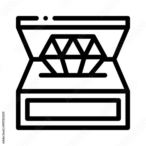 jewelry box line icon