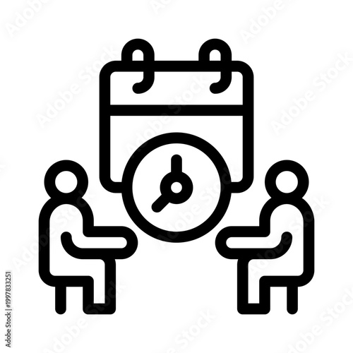 meeting line icon