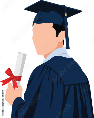 Young Man in Graduation.