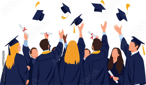 Graduates in Academic Gowns 2.