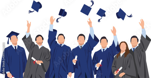 Graduates in Academic Gowns.