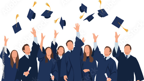 Graduates in Academic Gowns 1.
