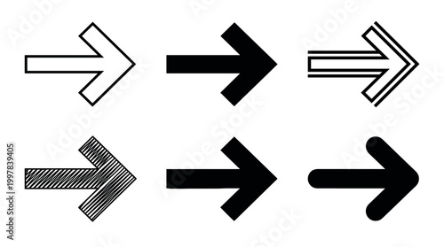 Directional arrows design elements graphic art style minimalist environment creative concept