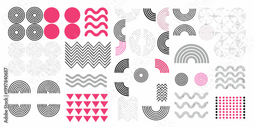 abstract geometric shapes and lines modern vector illustration