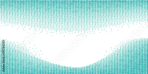 Warna halftone tekstur langit biru dengan awan. Vektor pola awan abstrak bertitik latar belakang tekstur piksel dengan ruang salinan. Langit mendung vintage