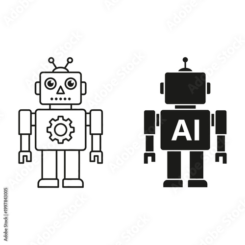 Robots with AI technology and gear mechanism design