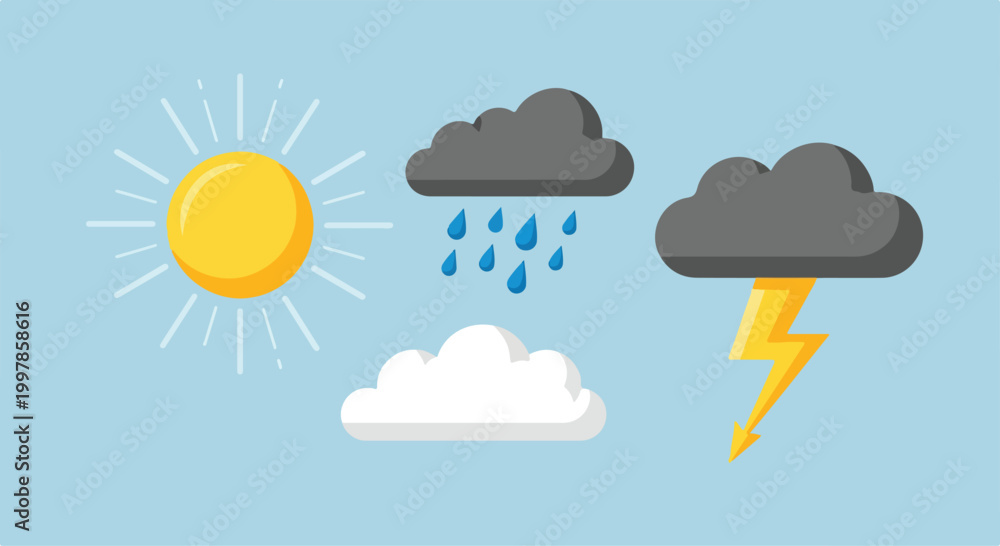 Fototapeta premium A simple weather graphic