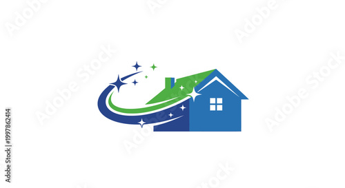 Eco friendly home with green roof.