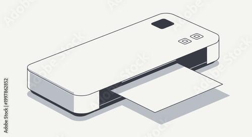 Wireless printer with paper output tray.