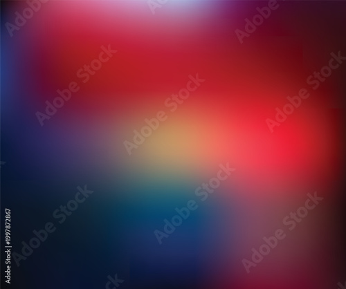 Abstract gradient background with smooth blend of vibrant red and deep blue colors creating a dynamic mood