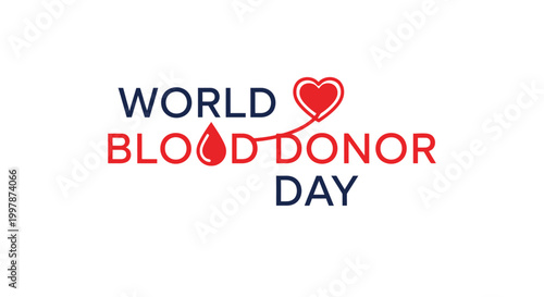 World Blood Donor Day awareness campaign logo.