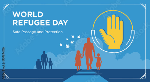 World Refugee Day awareness campaign poster.