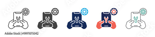 service business icon set consisting of multiple styles. vector illustration