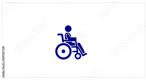 Wheelchair accessibility icon for medical and disability services