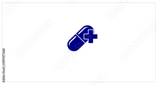 Pharmaceutical pill symbol for healthcare and prescription web