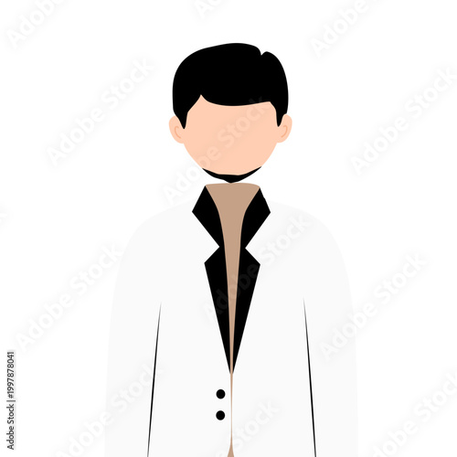 Groom wedding avatar vector illustration