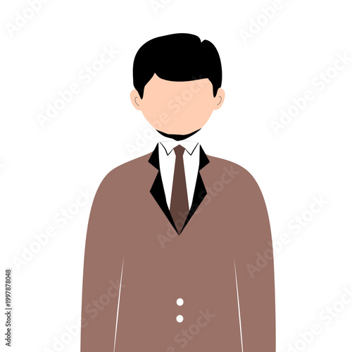 Groom wedding avatar vector illustration