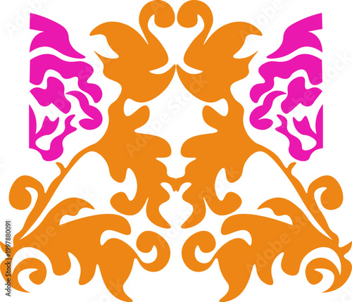 Floral pattern. wood carving pattern