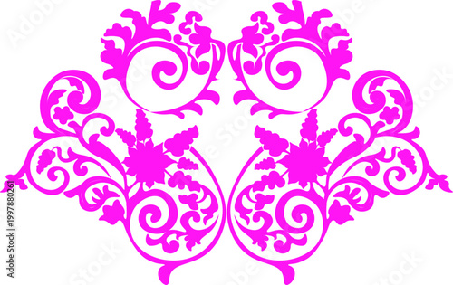 Floral pattern. wood carving pattern