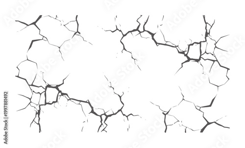 Dark Gray Cracked Surface Texture With Jagged Lines fracture break damage