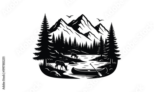 Black climbing gear with carabiner and rope