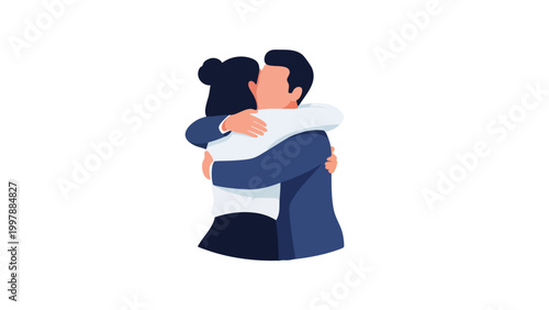 Supportive Professional Partnership Symbolizing Trust and High Emotional Intelligence in Corporate Culture