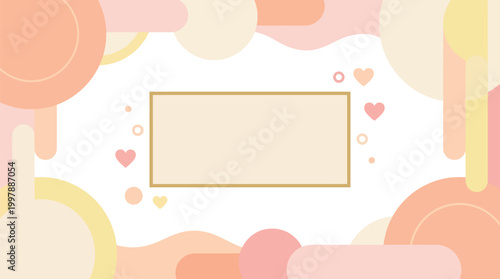Abstract shapes and soft pastel colors create a gentle background for professional announcements or creative event.