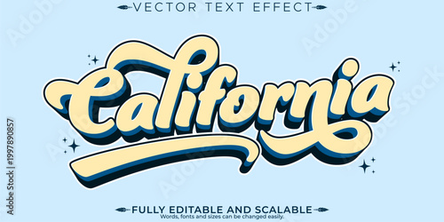 Retro sticker text effect, editable 70s and 80s text style