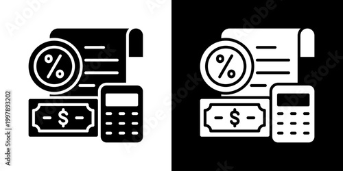 Accounting Icon Set Vector Collection Isolated In Black And White