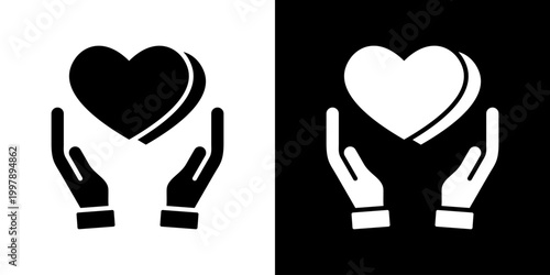 Charity Icon Set Vector Collection Isolated In Black And White