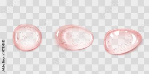 Collagen serum or essence drops . Collagen serum bubbles. Cosmetic essence. Concept skincare cosmetics solution