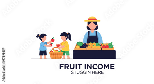 People buying fresh colorful fruits.