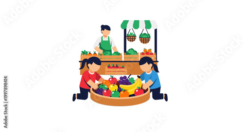 People at a fruit stand.