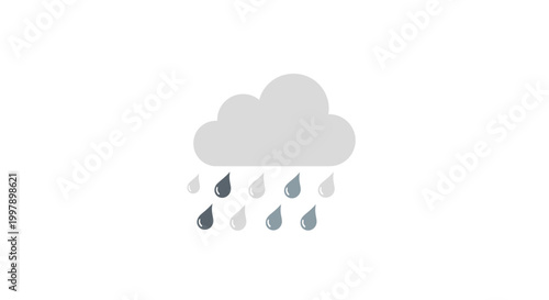 Rain Cloud Weather Icon.