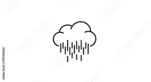 Rain Cloud Weather Icon.