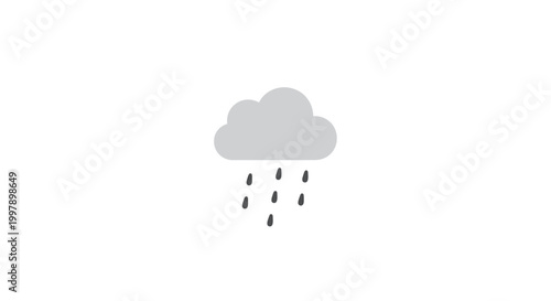 Rain Cloud Weather Symbol.