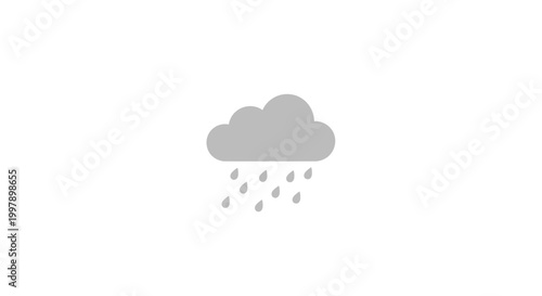 Rain Cloud With Rain Drops.