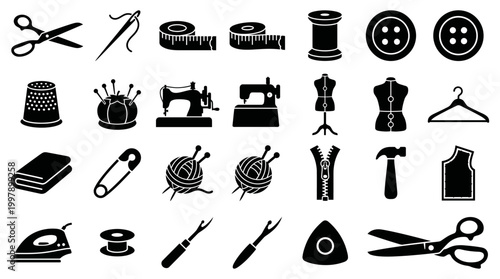 Brewing process silhouette icons, including wheat, beer, hops, kegs, bottles, and equipment