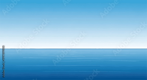 Quadro su tela Calming ocean view with clear blue sky