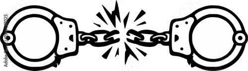 black and white break vector design 