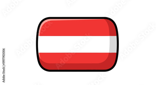Austria flag rectangle shape with rounded corners on white background, copy space Free Download Austria flag rectangle shape with rounded corners on white background, copy space - GFXLoad